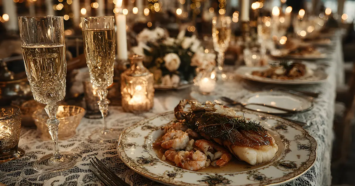 Elegant wedding table setting at a Mallorcan finca with candles and floral centrepieces